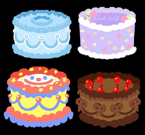 Some Cakes: Colored, Lineless